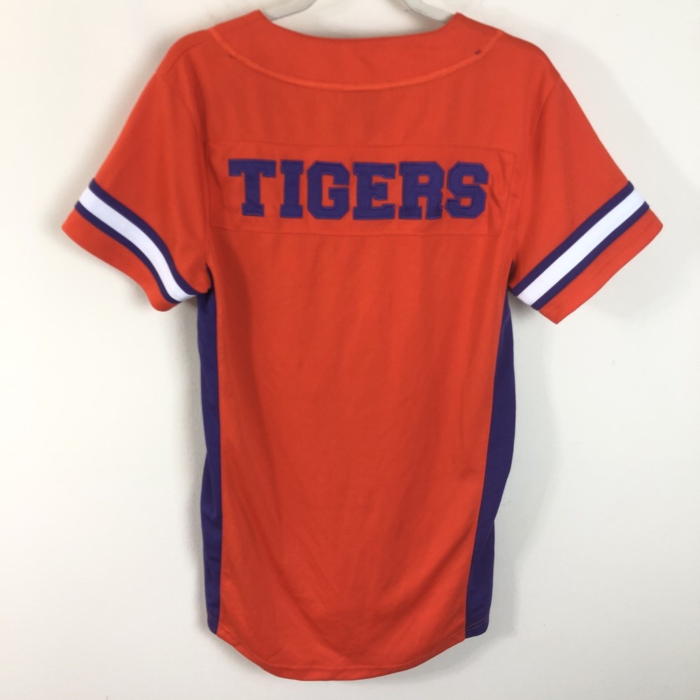 Clemson Tigers Colosseum Baseball Jersey Men's Sz S Orange Purple NCAA - Picture 13 of 16